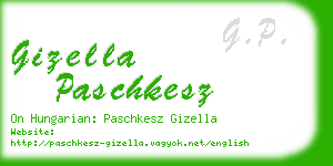 gizella paschkesz business card